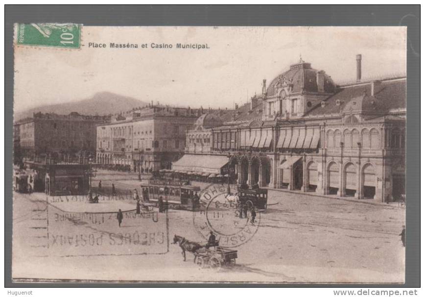 B - CARTE POSTALE - 06 - NICE - PLACE MASSENA ET CASINO MUNICIPAL - - Places, Squares