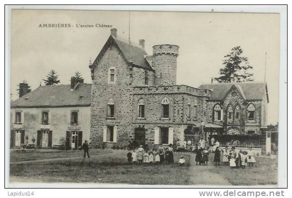 J 63 / CPA  AMBRIERES  (53)   L'ANCIEN CHATEAU - Ambrieres Les Vallees