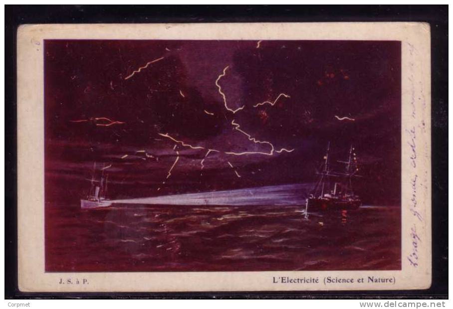 L'ELECTRICITÉ  (Science Et Nature) VF C/1900's UNUSED UNDIVIDED FRENCH COLORED POSTCARD - Controluce