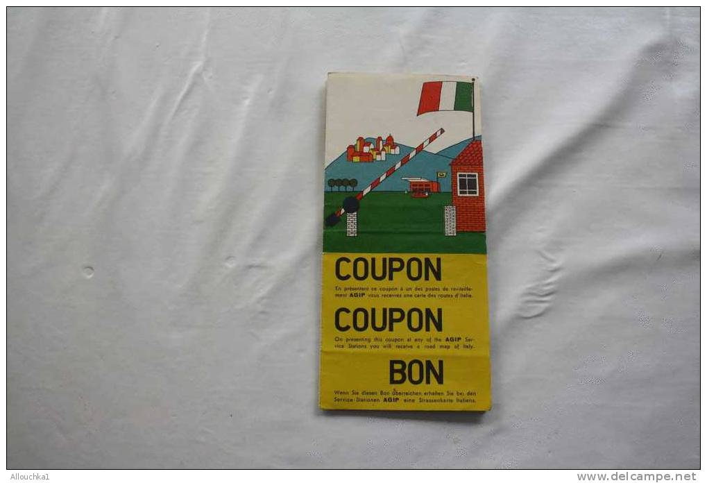 1962-GUIDE  PLANS RESEAUX TOURISTIQUE STATION ESSENCE -AGIP COUPON-ITALIE- INDICAZIONI -ENTE PROVINCIALE TURISMO - - Europe