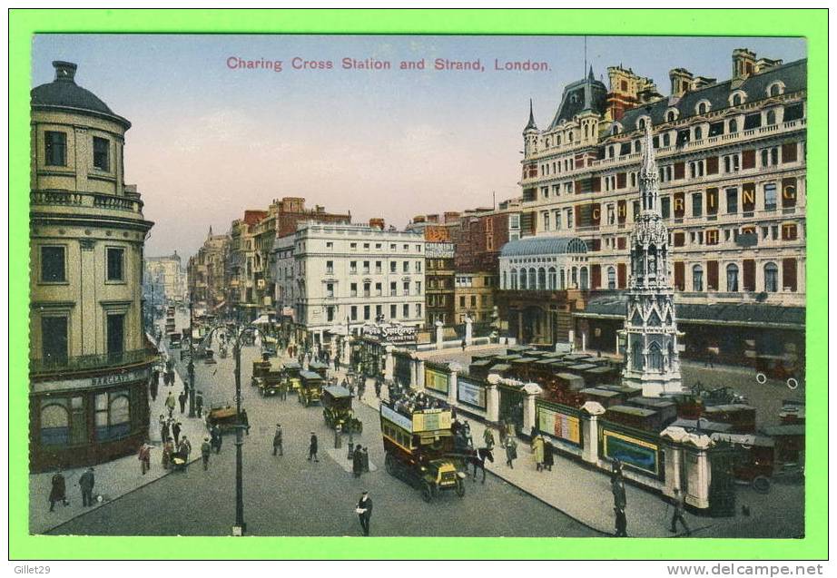 LONDON - CHARING CROSS STATION AND STRAND - ANIMATED - - Autres & Non Classés