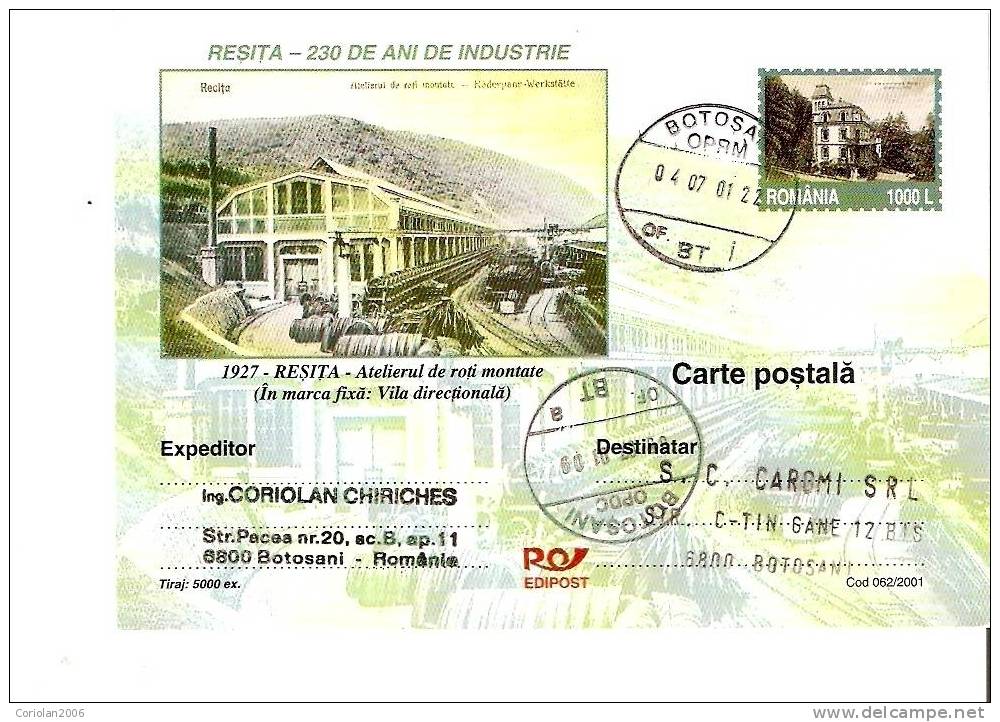 Romania / Postal Stationery / Industry / Resita - Fabbriche E Imprese