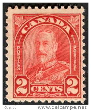 Canada Scott # 165 MNH F King George V Arch Issue 2 Cent Deep Red......................M3 - Nuovi