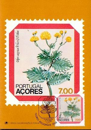 ACORES CARTE MAXI NUM.YVERT 334  FLEURS - Tarjetas – Máximo