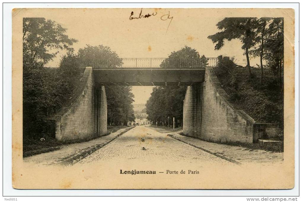 *** 91 *** LONGJUMEAU ** PORTE DE PARIS *** DOS NON DIVISE *** - Longjumeau