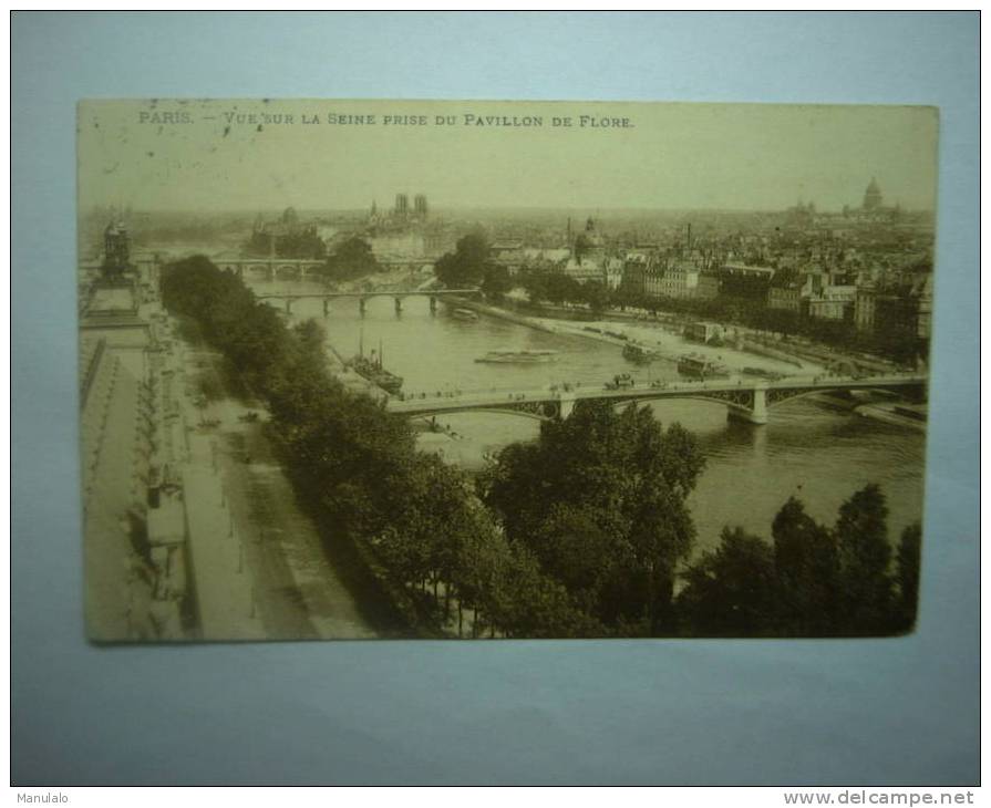 D 75 - Paris - Vue Sur La Seine Prise Du Pavillon De Flore - El Sena Y Sus Bordes