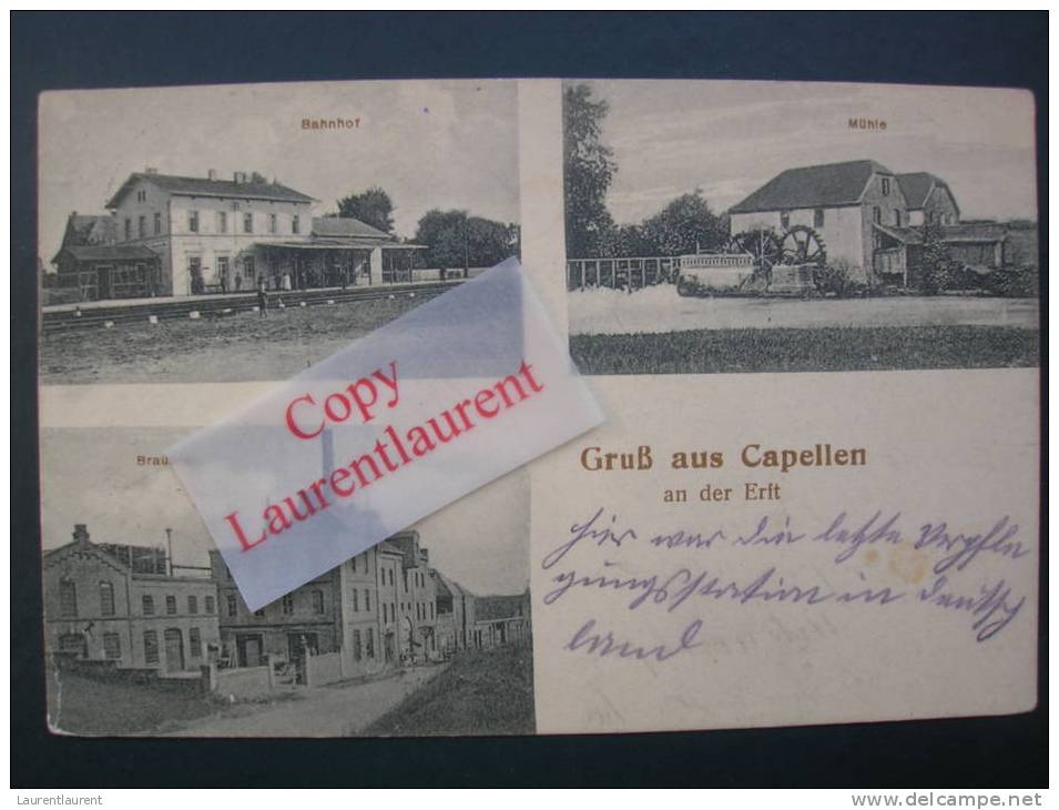 CAPELLEN - (Bahnhof - Muhie - Brauerei ) - (Gare - Moulin - Brasserie) - TOP CARTE - RARE - Kapellen