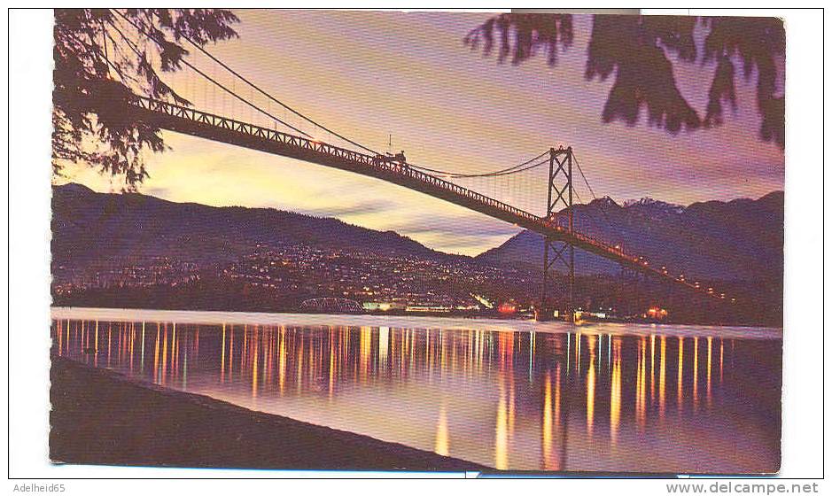 Vancouver, BC, Canada, Lion's Gate Bridge At Dusk, Largest Suspension Bridge In The British Empire - Casinos