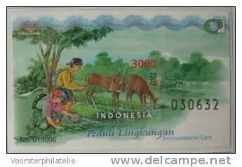 INDONESIA MNH ** 2001 ZBL 2188 SHEET B189 PERFS MILIEU ENVIRONMENTAL CARE - Indonesien