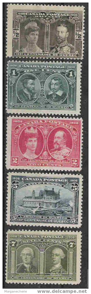 CANADA, 1908,SCOTT 96-103, YT 85-92 *  300 ANS QUEBEC - Neufs