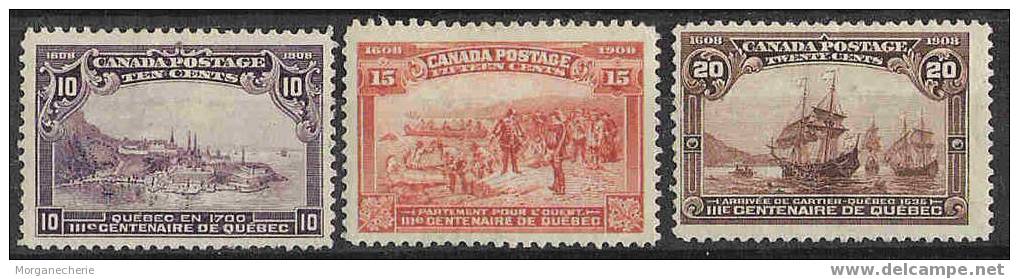 CANADA, 1908,SCOTT 96-103, YT 85-92 *  300 ANS QUEBEC - Unused Stamps