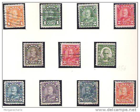 CANADA, 1930-31, YT 140-150 (-146), 152-155, 140a-145a (-142a) 156-137 - Used Stamps