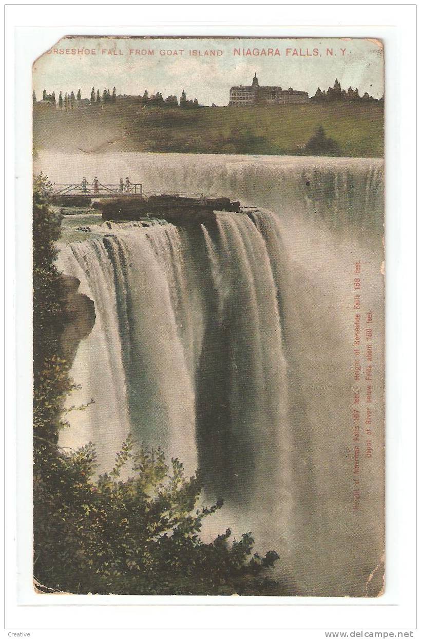 Horseshoe Falls, Niagara River, Ontario, Canada (see Scan) - Chutes Du Niagara