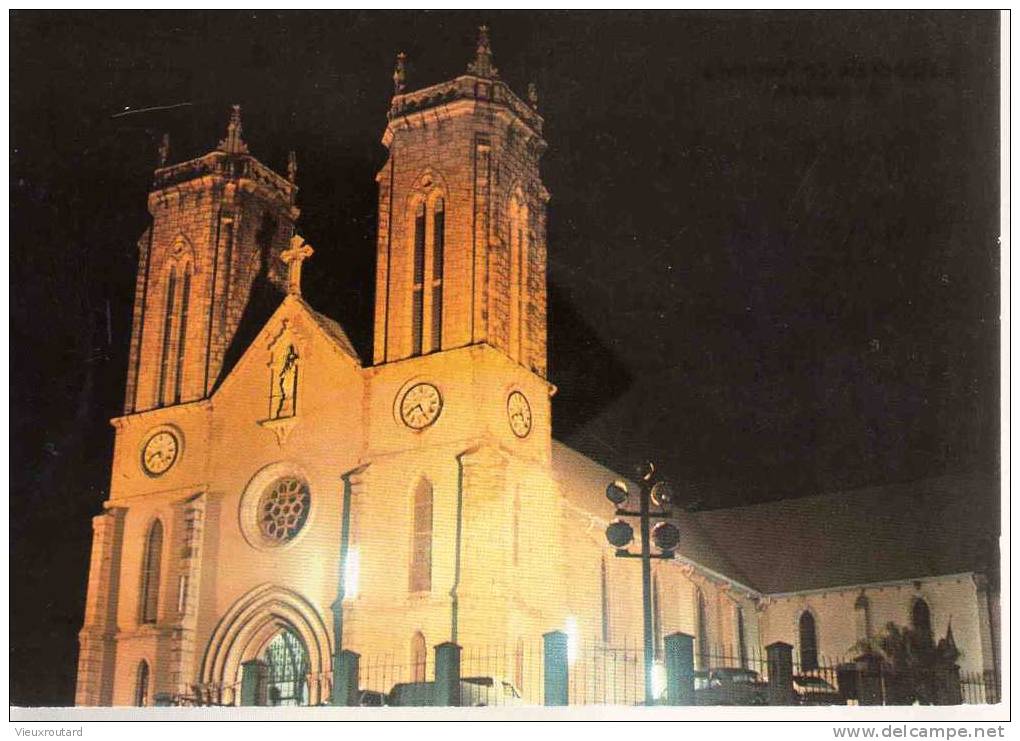 CPSM. CATHEDRALE DE NOUMEA. ILLUMINEE. - Nouvelle Calédonie