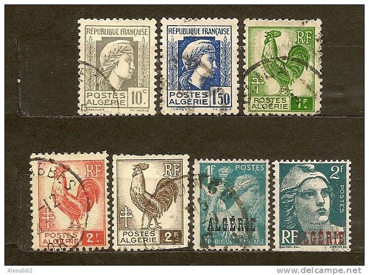 ALGERIA Algerie Algerien   N. 209-214-219-220-221-231-2 37/US- 1944/1945 - Lot Lotto - Lots & Serien
