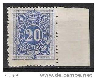 BELGIQUE Taxe 1870 N°2 Neuf ** Affaire 30% Cote - Stamps