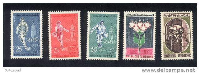 Jeux Olympiques 1960 Roma Tunisie  **  Never Hinged TB  Athlétisme Cyclisme Tennis Basketball - Summer 1960: Rome