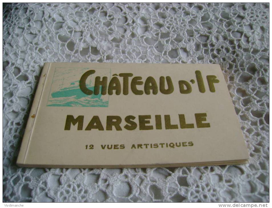 13 - MARSEILLE - CARNET DE 12 VUES CHATEAU D´IF COMPLET - CPA - Château D'If, Frioul, Islands...