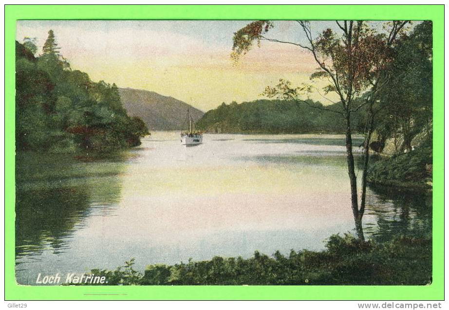 STIRLING, UK - LOCH KATRINE - ANIMATED WITH A BOAT - PUB J.W.B. LONDON - - Stirlingshire