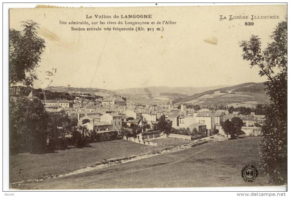 Le Vallon De Langogne. Site Admirable, Sur Les Rives Du Longuouyrou Et De L'Allier. - Langogne