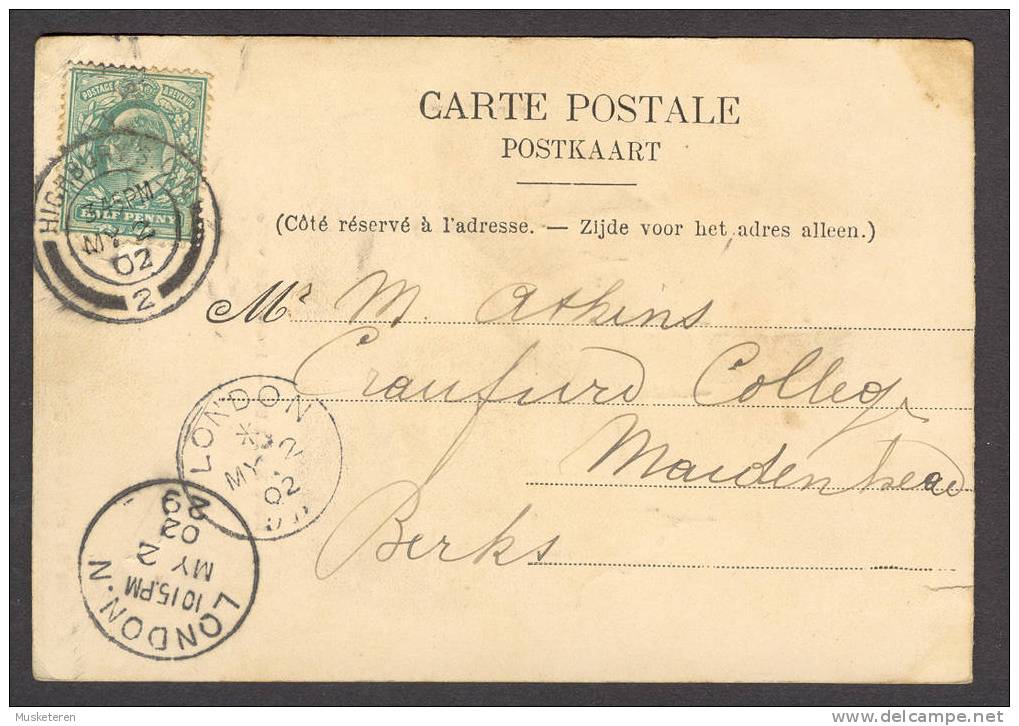 Belgium Bruxelles - Hotel De Ville Used In United Kingdom England Cancel Highbury London 1902 Edward VII Stamp - Pubs, Hotels, Restaurants