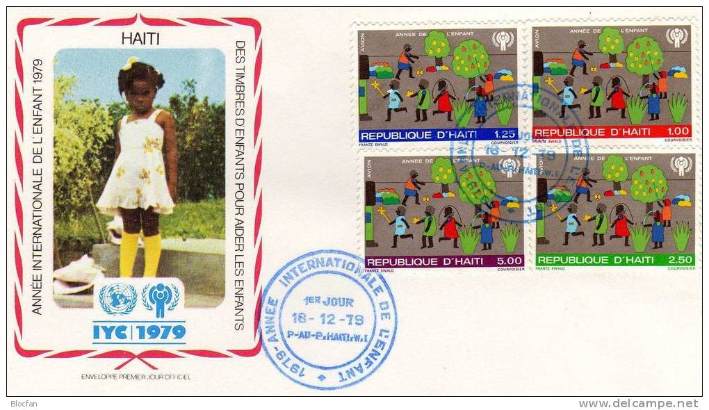 UNO Jahr Des Kindes 1979 Spielende Kinder Haiti 1348/4 FDC 8€ - Danse