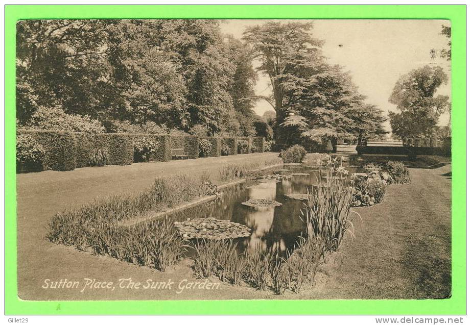 SUTTON PLACE, UK  - THE SUNK GARDEN - F.FRITH & CO - CARD TRAVEL - - Surrey