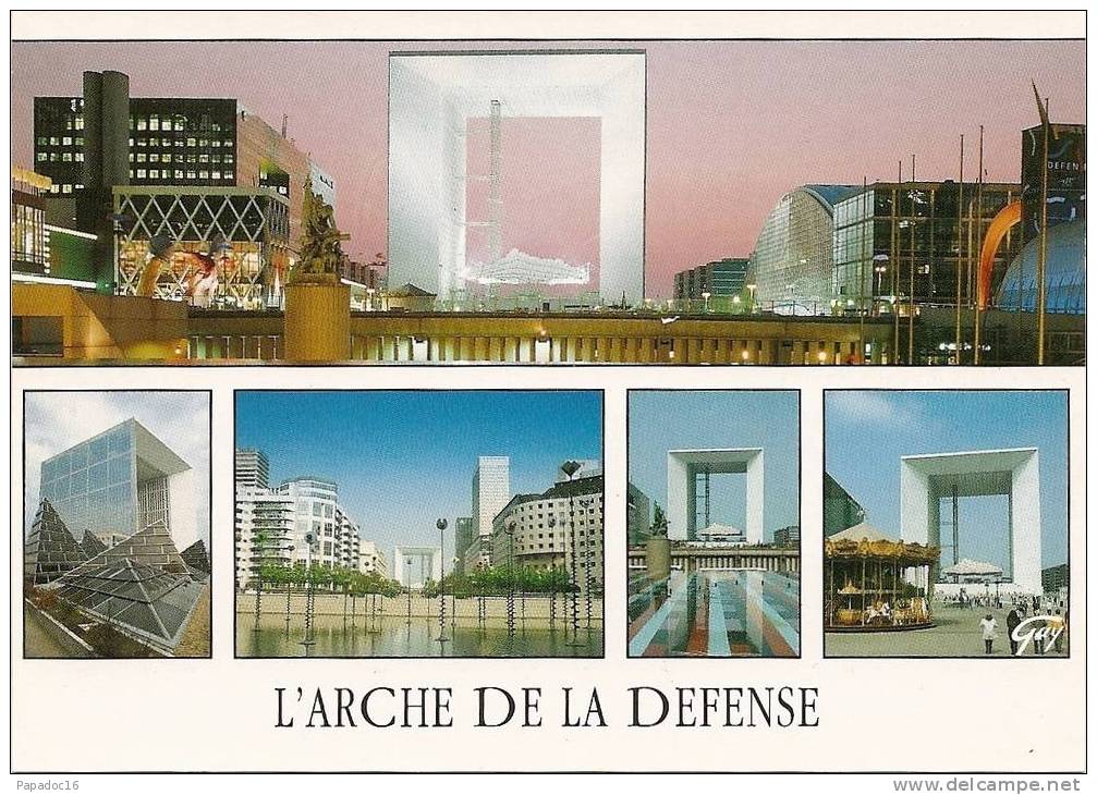 92 - La Défense : L'arche De La Fraternité, Vue De Différents Angles / L'Arche De La Défense - CPM Multivues - éd. Guy - La Defense