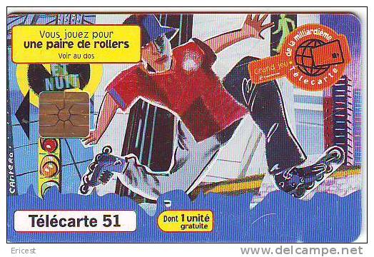 ROLLER 51U GEM 11.99 ETAT COURANT JEU NON GRATTE AU VERSO (1 Griffe Sur Recto) - Errors And Oddities