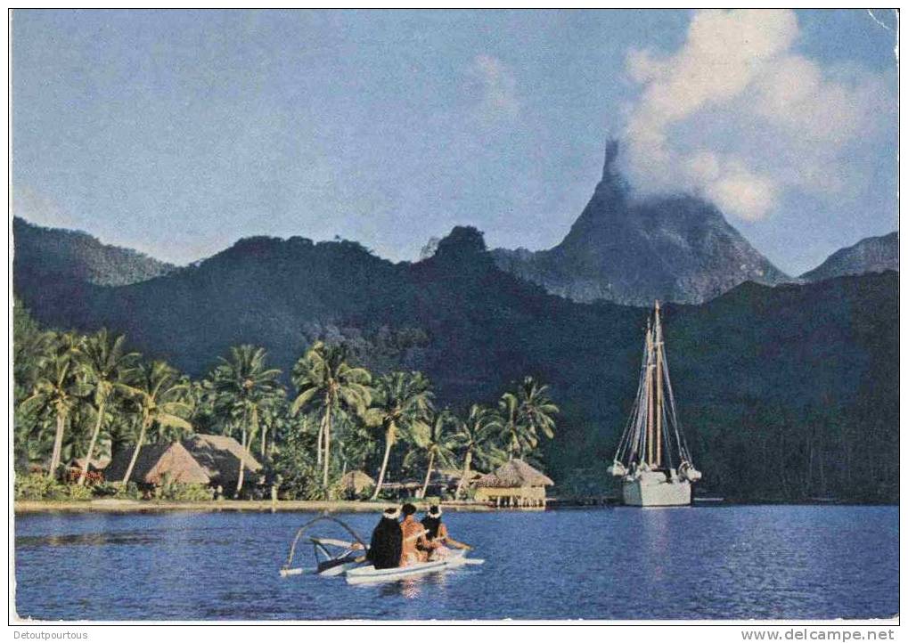 MOOREA TAHITI  ( Voilier Bateau Polynésien  ) - Polinesia Francese