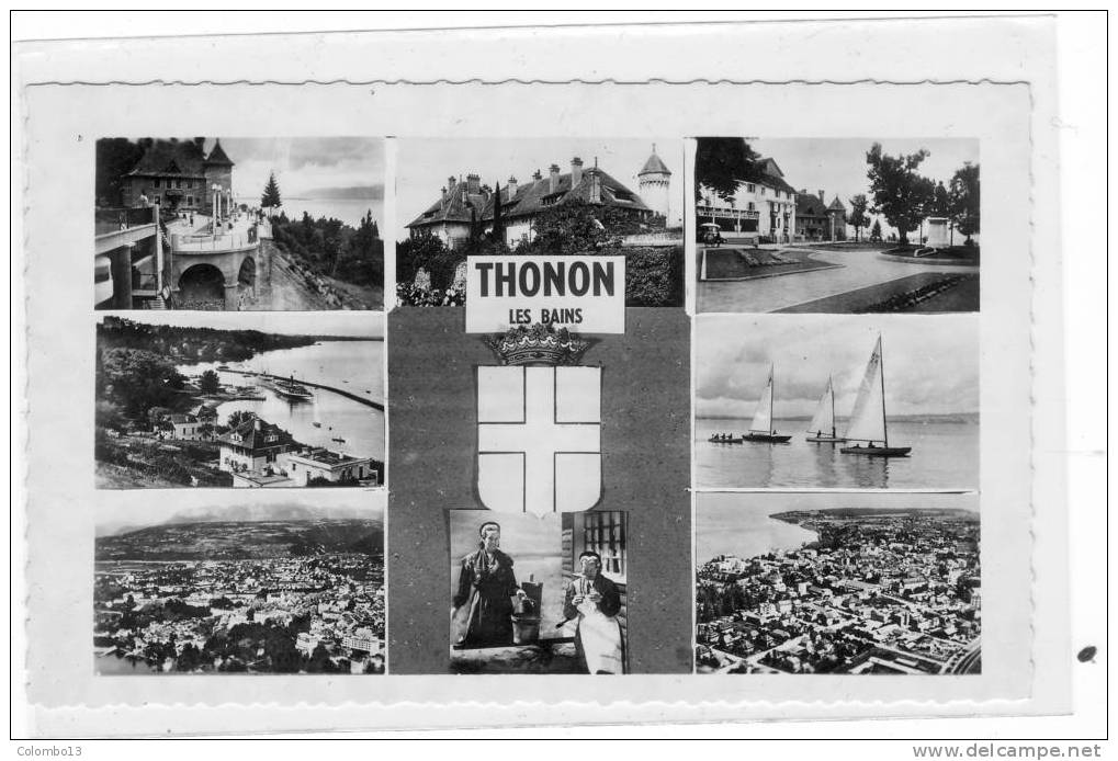 74 THONON LES BAINS MULTIVUES CPSM - Thollon