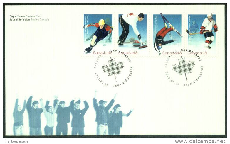 CANADA : 25-01-2002 (**) : FDC : "Olympic Winter Games Salt Lake City" - Winter 2002: Salt Lake City - Paralympic