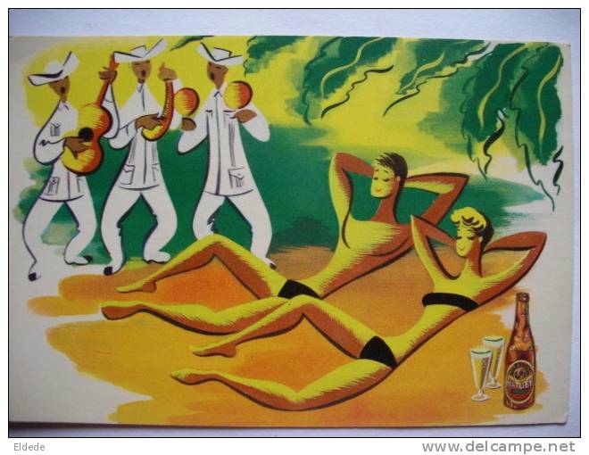 Advert Pub Beer Hatuey Bacardi About 1955 Pub Biere , Propaganda Cerveza - Cuba