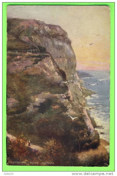 HASTINGS, UK -  ECCLESBOURNE - ANIAMATED - CARD TRAVEL IN 1909 - RAPHAEL TUCK & SONS - - Hastings