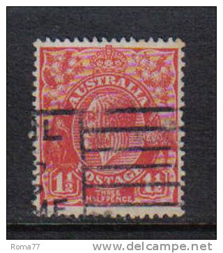 AUS52A - AUSTRALIA  1924, 1 1/2  Penny  Yvert N. 52A Dent 13 1/2 X 12 1/2 - Used Stamps