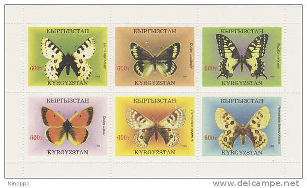Kyrgyzstan-1998 Butterflies MS  MNH - Kyrgyzstan