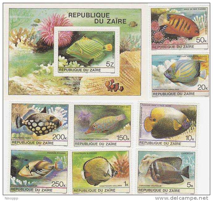 Zaire-1980 Fish MNH - Andere & Zonder Classificatie