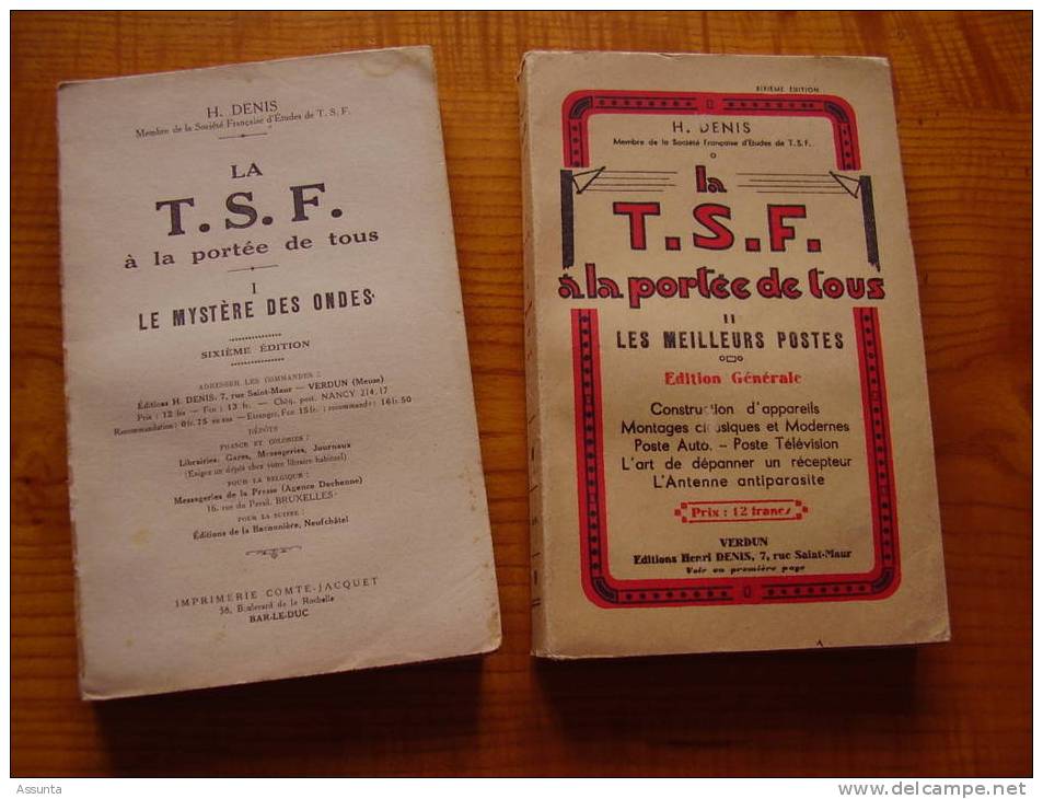 2 Volumes De La T.S.F. - Poste Auto - Poste Télévision - Antenne, Récepteur...-nombreuses Pub - Cinéma/Télévision