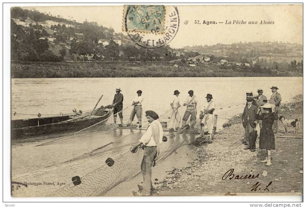 AGEN. - La Pêche Aux Aloses. - Agen