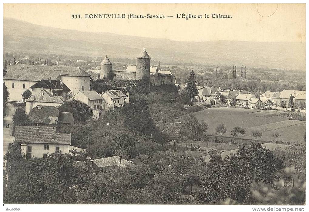 BONNEVILLE   L EGLISE ET LE CHATEAU - Bonneville