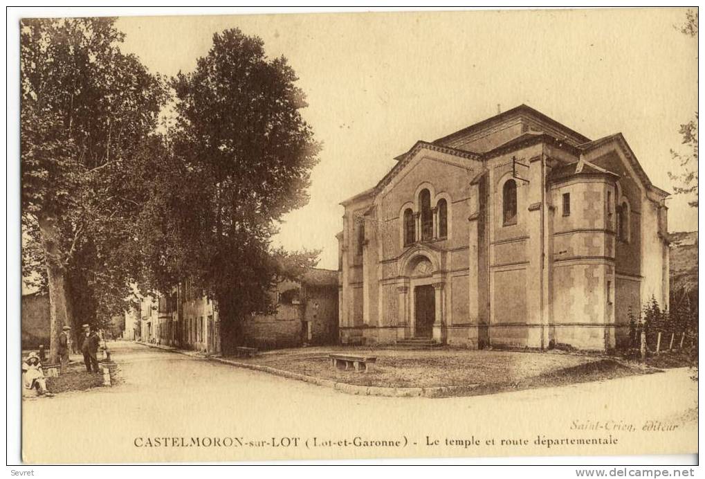 CASTELMORON Sur LOT. - Le Temple Et La Route Départementale. - Andere & Zonder Classificatie