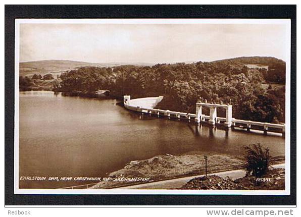Early Real Photo Postcard Earlstoun Dam Near Carsphairn Kirkcudbrightshire Scotland  - Ref 309 - Kirkcudbrightshire