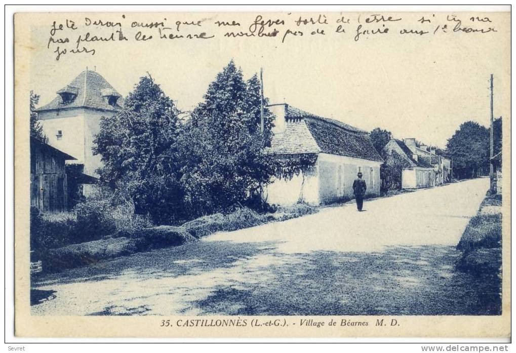 CASTILLONNES. - Village De Béarnes. - Andere & Zonder Classificatie