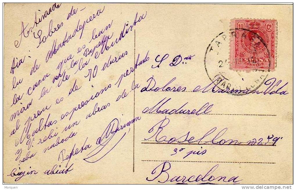 Postal Tarrasa (barcelona) 1912. Romantica - Briefe U. Dokumente