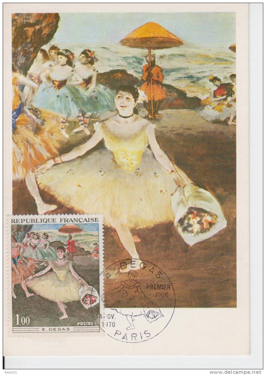 France YT 1653 CM : Danseuse Au Bouquet Saluant De Degas - Tanz