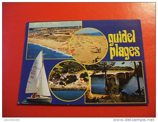 CPM OU CPSM- (56-MORBIHAN) -GUIDEL-PLAGES-VUE GENERALE DE LA PLAGE ET VILLAGE DE VACANCES-CARTE EN  BON ETAT - Guidel