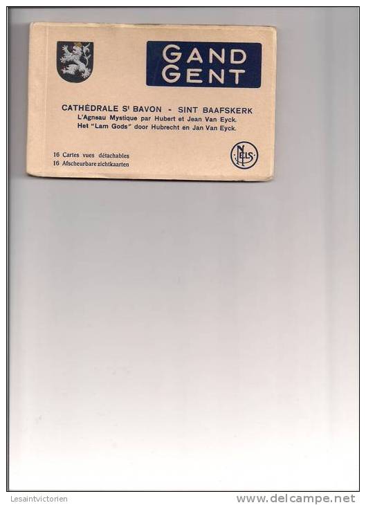 GENT GAND CARNET COMPLET DE  16 CARTES ST BAVON ST BAAFSKERK  HUBERT ET JEAN VAN EYCK - Gent