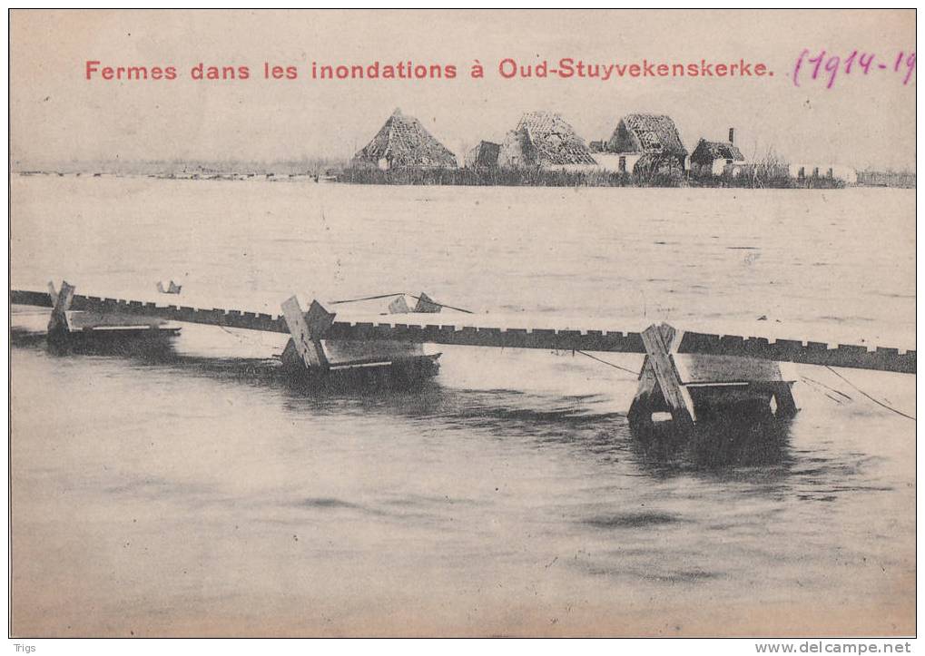 Oud-Stuyvekenskerke - Fermes Dans Les Inondations (1914-1918) - Diksmuide