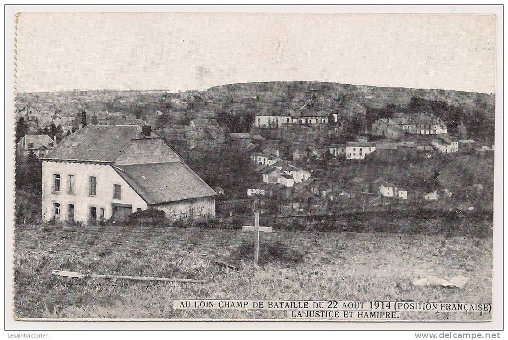 HAMIPRE LA JUSTICE NEUFCHATEAU CHAMP DE BATAILLE 22/08/1914 POSITIONS FRANCAISES - Neufchâteau