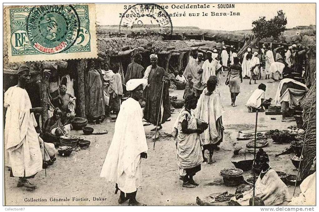 COLLECTION FORTIER N° 355  - AFRIQUE - SOUDAN - MARCHE Au VILLAGE De SARAFERE Sur Le BARA ISA - Sudan